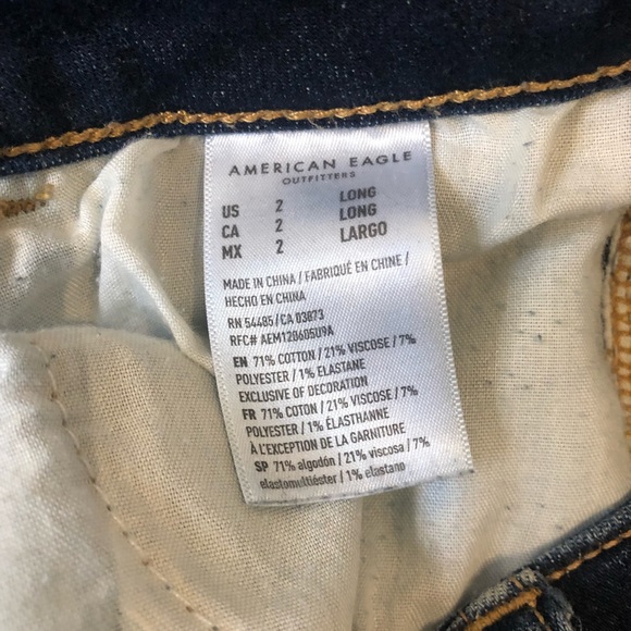 AE Next Level Jeggings. American eagle jeans. Color:darkness falls. Size 2 Long - Picture 3 of 3